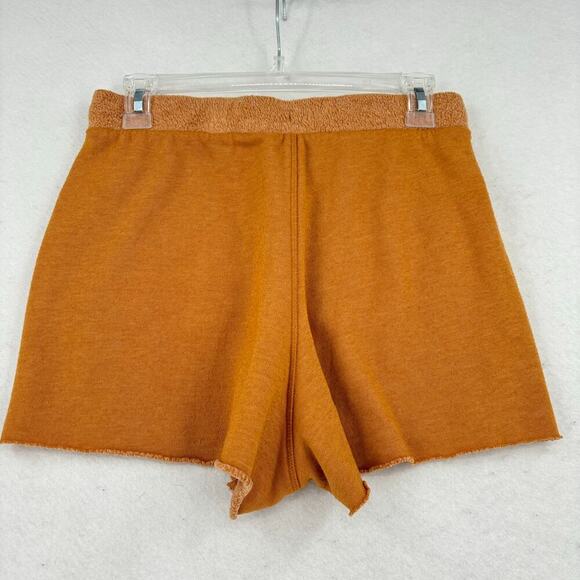 Intimately Free People Lounge Shorts Size S Burnt Orange Pull On Sweat Fleece - Picture 5 of 9